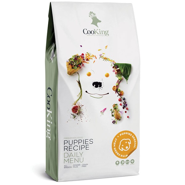 

Збалансований повнораціонний сухий корм CooKing для цуценят всіх порід із свіжим м’ясом 12 кг