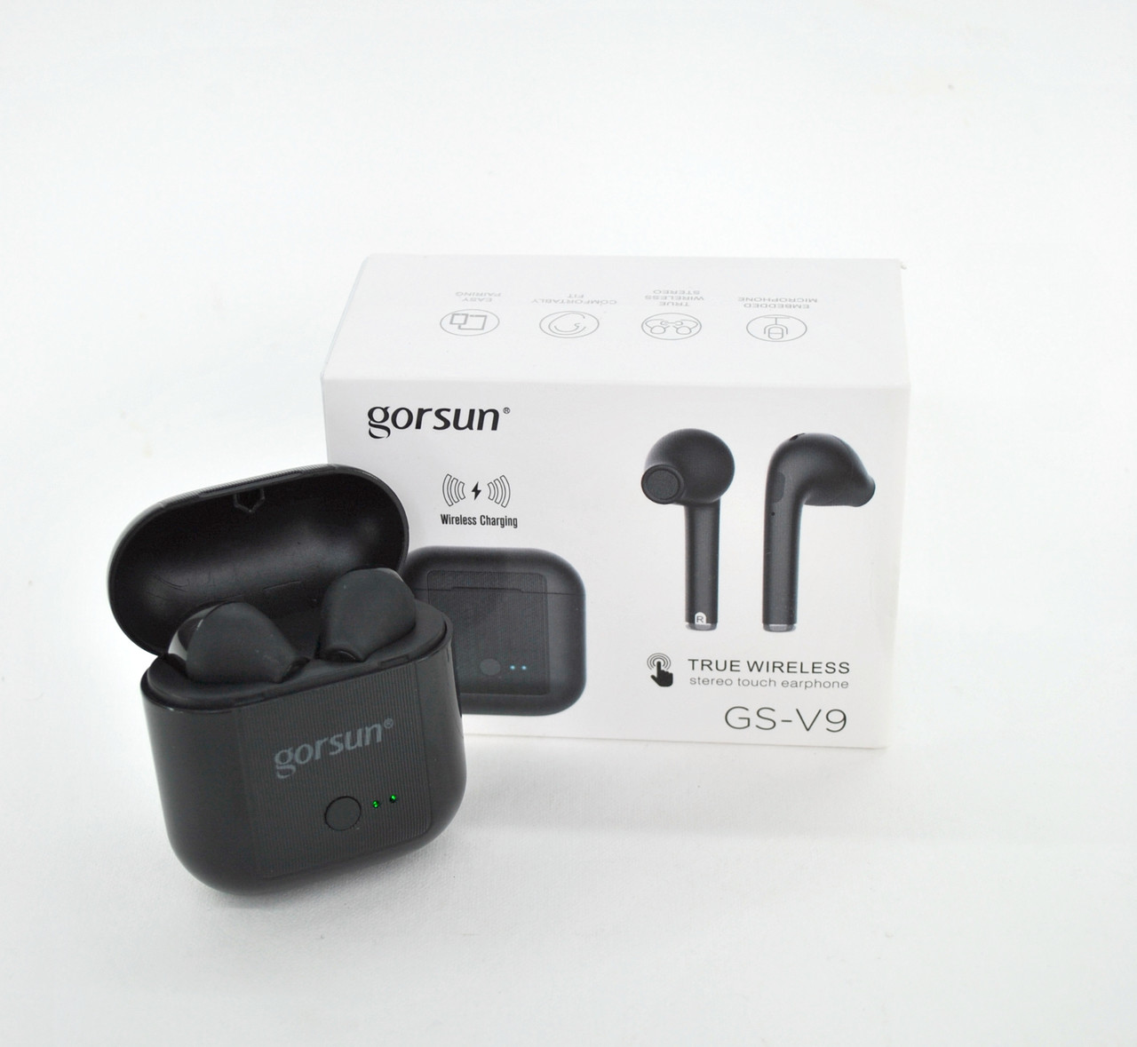 

Беспроводные наушники Bluetooth-гарнитура GORSUN GS-V9 (Stereo, шнур - жгут) Black