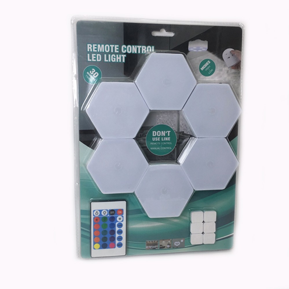 

Светильник модульный LED RGB сенсорный шестигранный с пультом набор 6 шт
