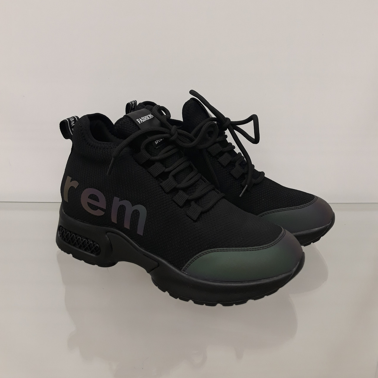

Кроссовки высокие текстильные Allshoes 111-998-2 37 черные
