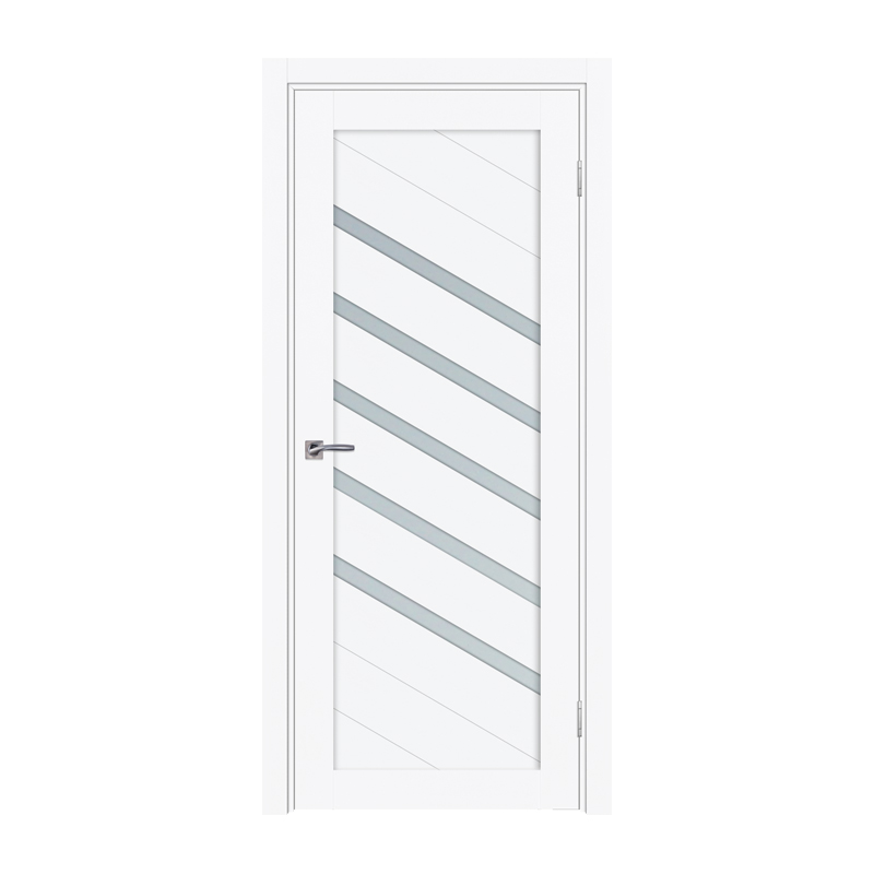 

Дверное полотно ТД ТД-772 2000х900 мм Белый матовый R (бел. стекло)