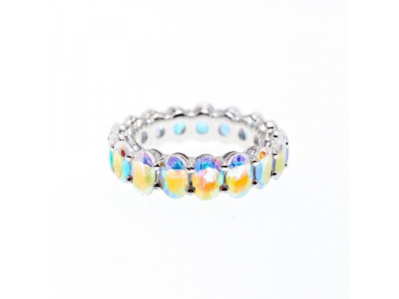 

Серебряное кольцо с фианитами Радуга Sky Jewelry 003005