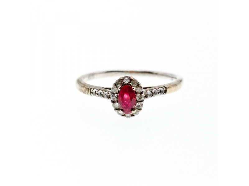 

Серебряное кольцо с рубеллитом и белым турмалином Натуральный Sky Jewelry 002782