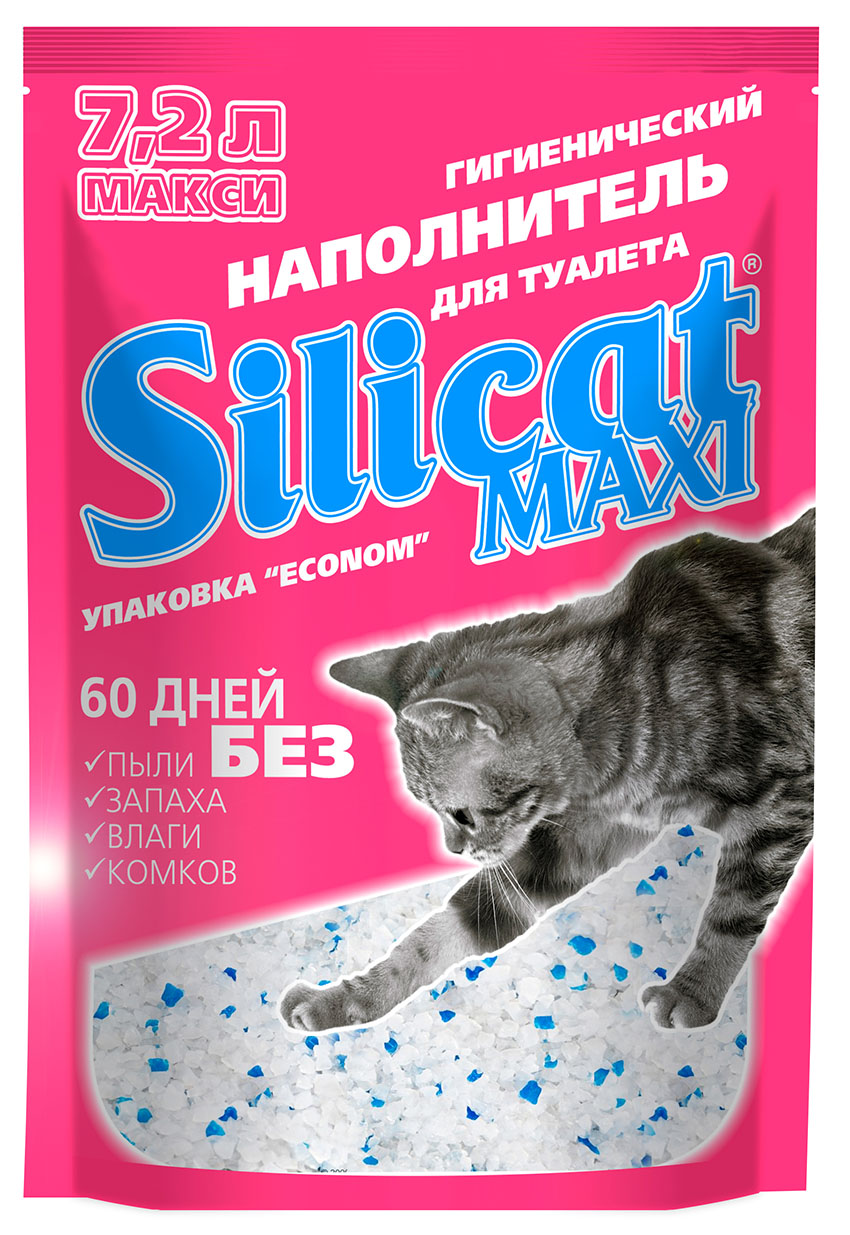 

Наполнитель для кошачьего туалета Silicat Maxi 7.2L