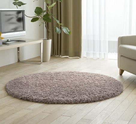 

Ворсистый ковер Картал SAHGGY 250x250 круг бежевый