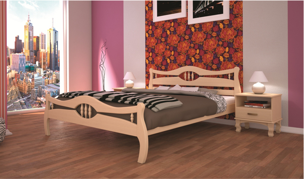 

Кровать ТИС КОРОНА 2 180*200 дуб Слоновая Кость