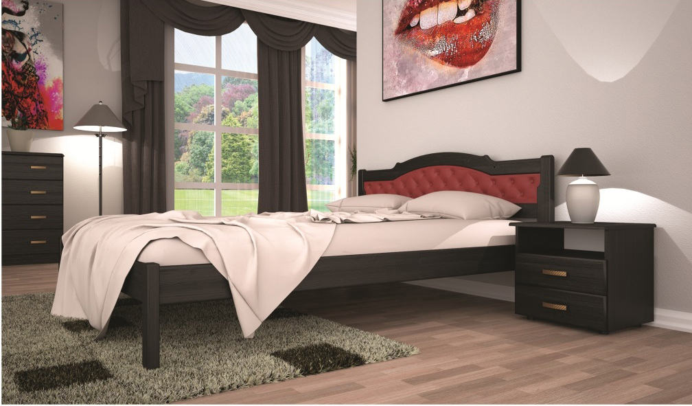 

Кровать ТИС ЮЛИЯ 2 90*200 бук Лак Венге +Флай 2210