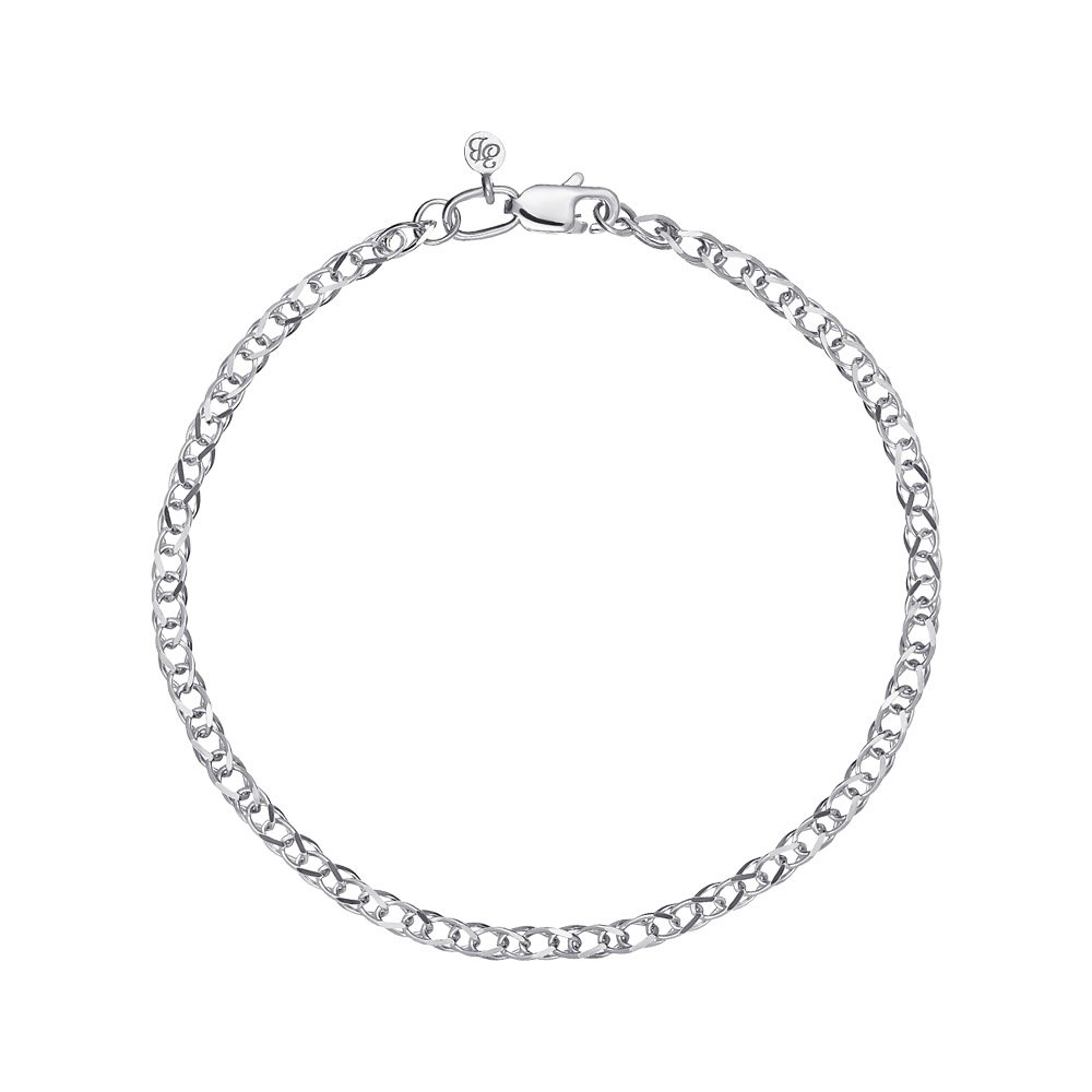 

Серебряный браслет в плетении ромб 2,5мм 000118124 19 размера