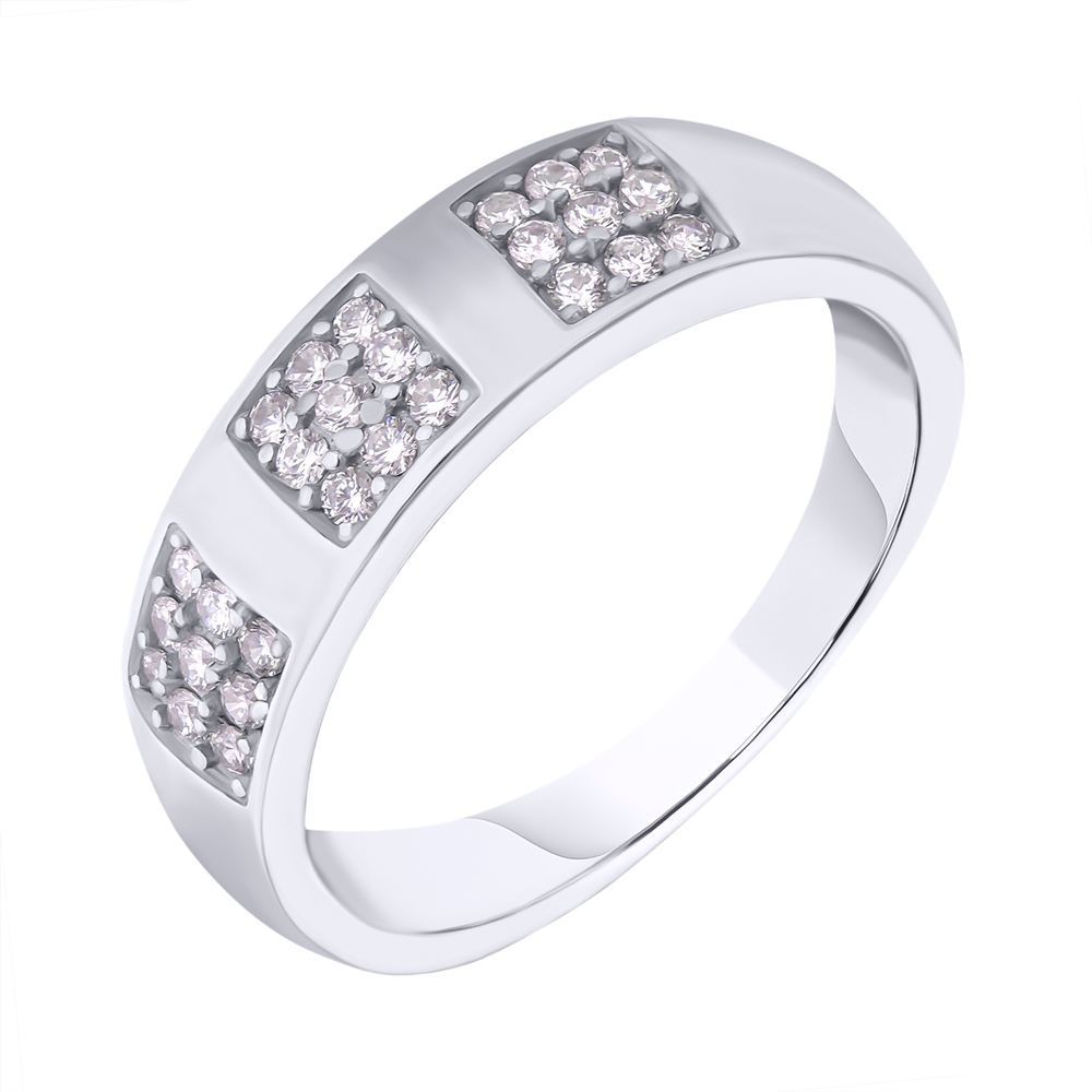 

Серебряное кольцо Саяна с фианитами 000096378 000096378 17 размера