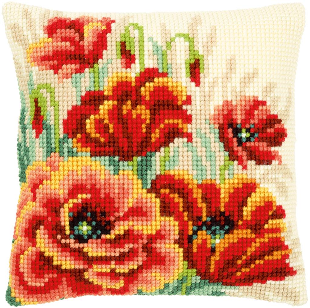 

Набор для вышивания крестом (подушка) Vervaco Poppies II Маки II PN-0149724