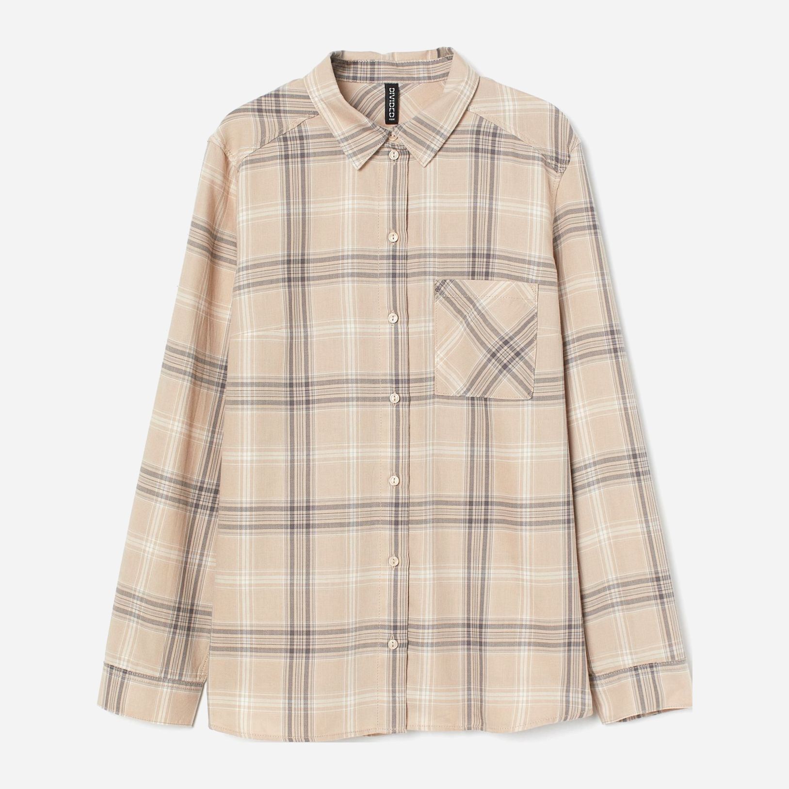 

Рубашка H&M 8715172sdm  Светло-бежевая, Рубашка H&M 8715172sdm XS Светло-бежевая