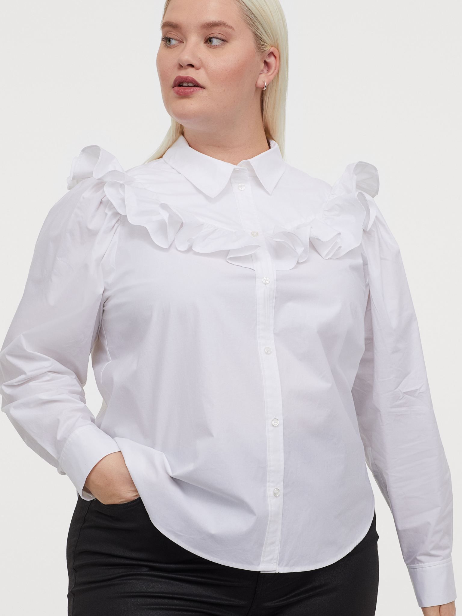 

Рубашка H&M 8889242dm  Белая, Рубашка H&M 8889242dm L Белая