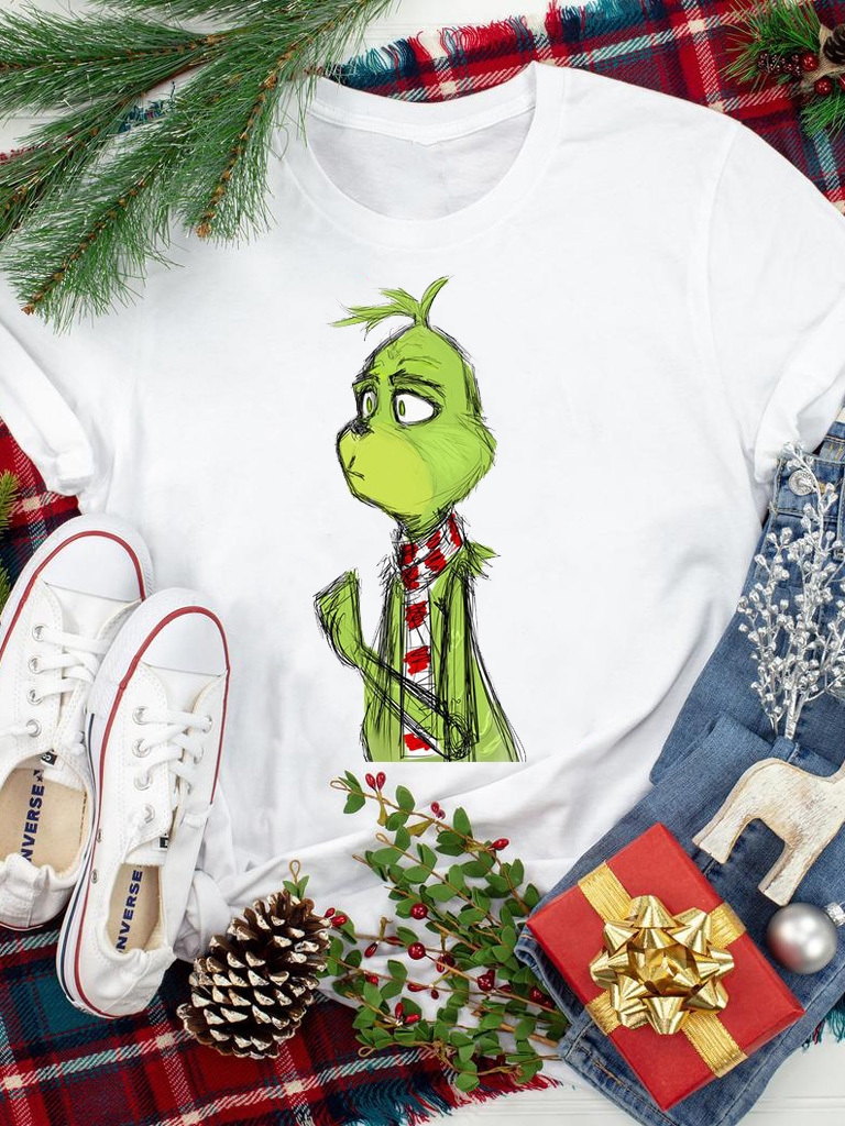 

Футболка Katarina Ivanenko Sad Grinch KIP00173  Белая, Футболка Katarina Ivanenko Sad Grinch KIP00173 XS Белая