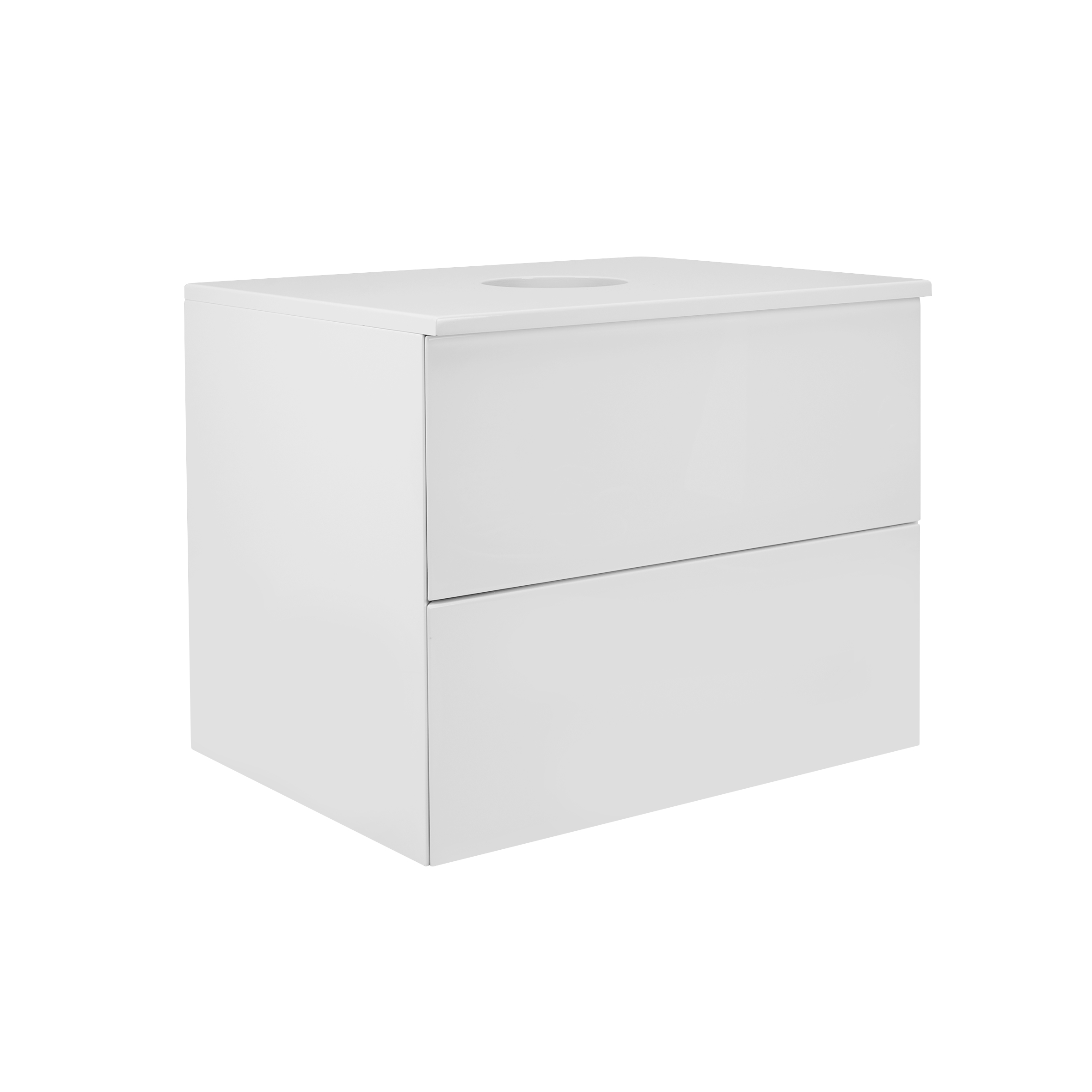 

Тумба подвесная Qtap Tern 600х470 White со столешницей QT1779TPL601W