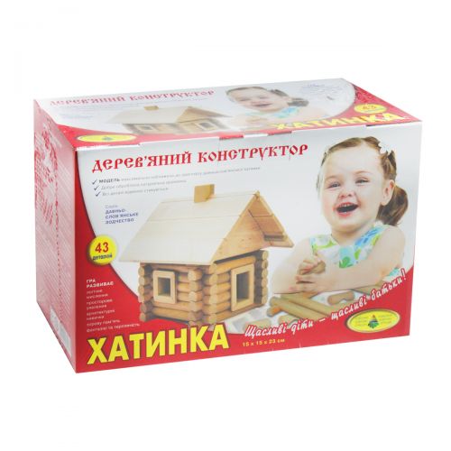 

Деревянный конструктор "Домик", 43 детали