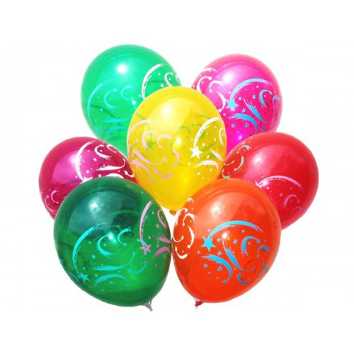 

ШАРИКИ Gemar Balloons Салюты 12" 30 см пастель ассорти шелкография 100шт (1434357907)