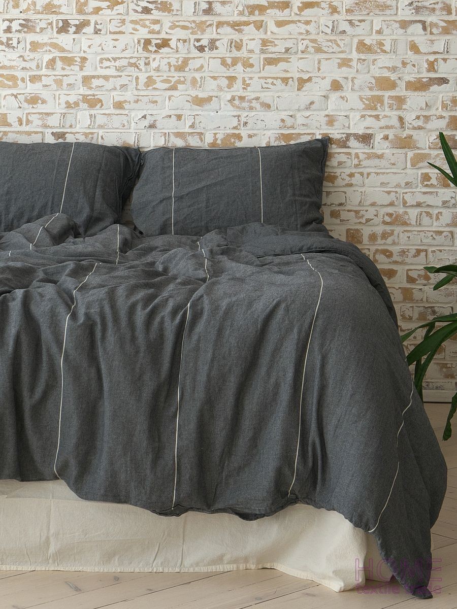 

Комплект постельного белья La Modno Massimo Anthracite 160x220x2