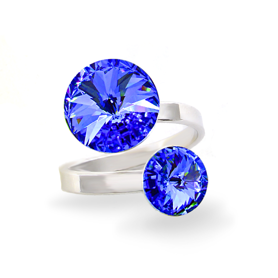 

Кольцо KOBI RIVOLI 8+12 мм со Swarovski модели 7770-3010-06-32