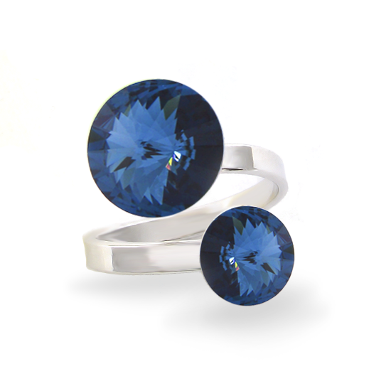 

Кольцо KOBI RIVOLI 8+12 мм со Swarovski модели 7770-3010-20-32