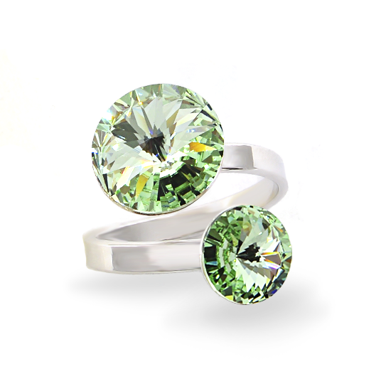 

Кольцо KOBI RIVOLI 8+12 мм со Swarovski модели 7770-3010-24-32