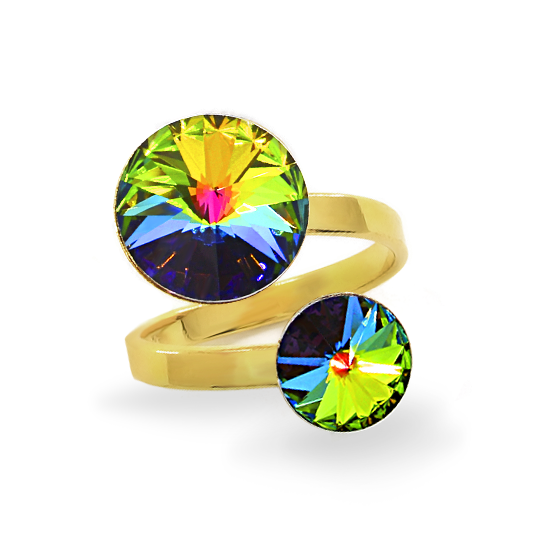 

Кольцо KOBI RIVOLI 8+12 мм со Swarovski модели 7770-3010-23-35