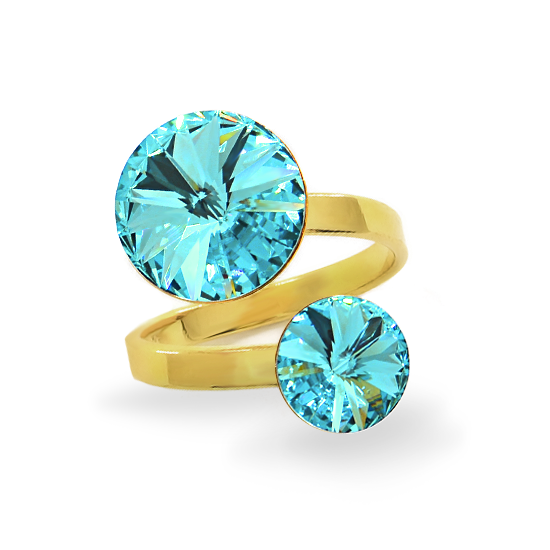 

Кольцо KOBI RIVOLI 8+12 мм со Swarovski модели 7770-3010-21-35
