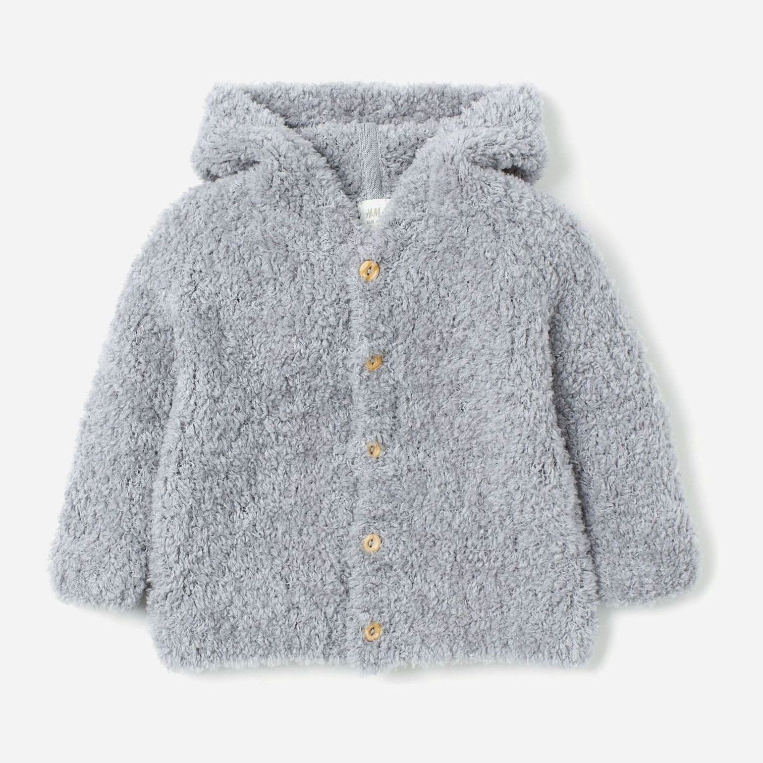 

Шуба H&M 1910-9120282 104 см Серая