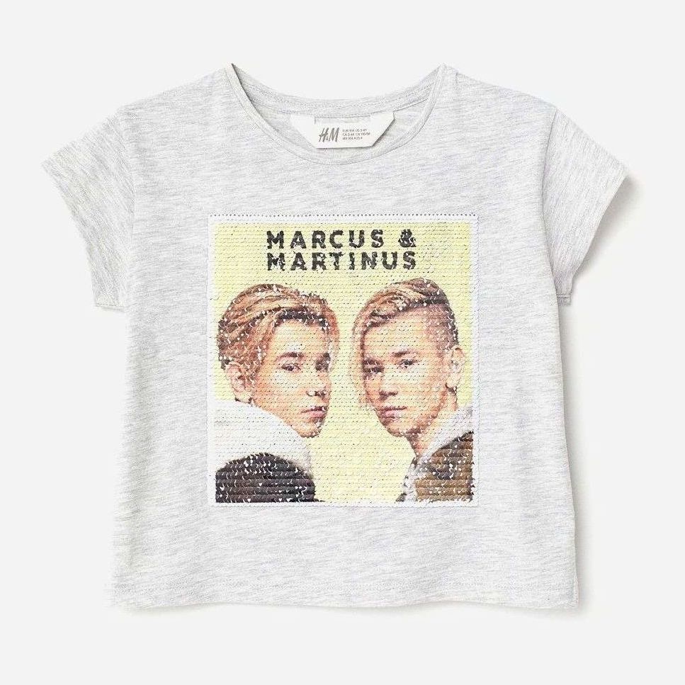 

Футболка H&M 2506-7064648 110-116 см Серая