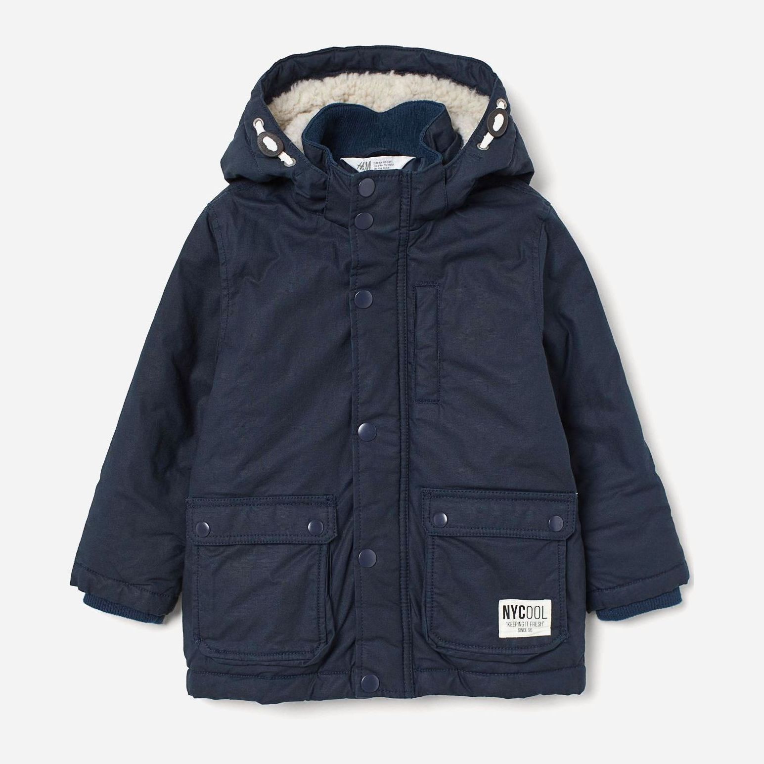 

Демисезонная куртка-парка H&M 705-7534210 140 см Темно-синяя