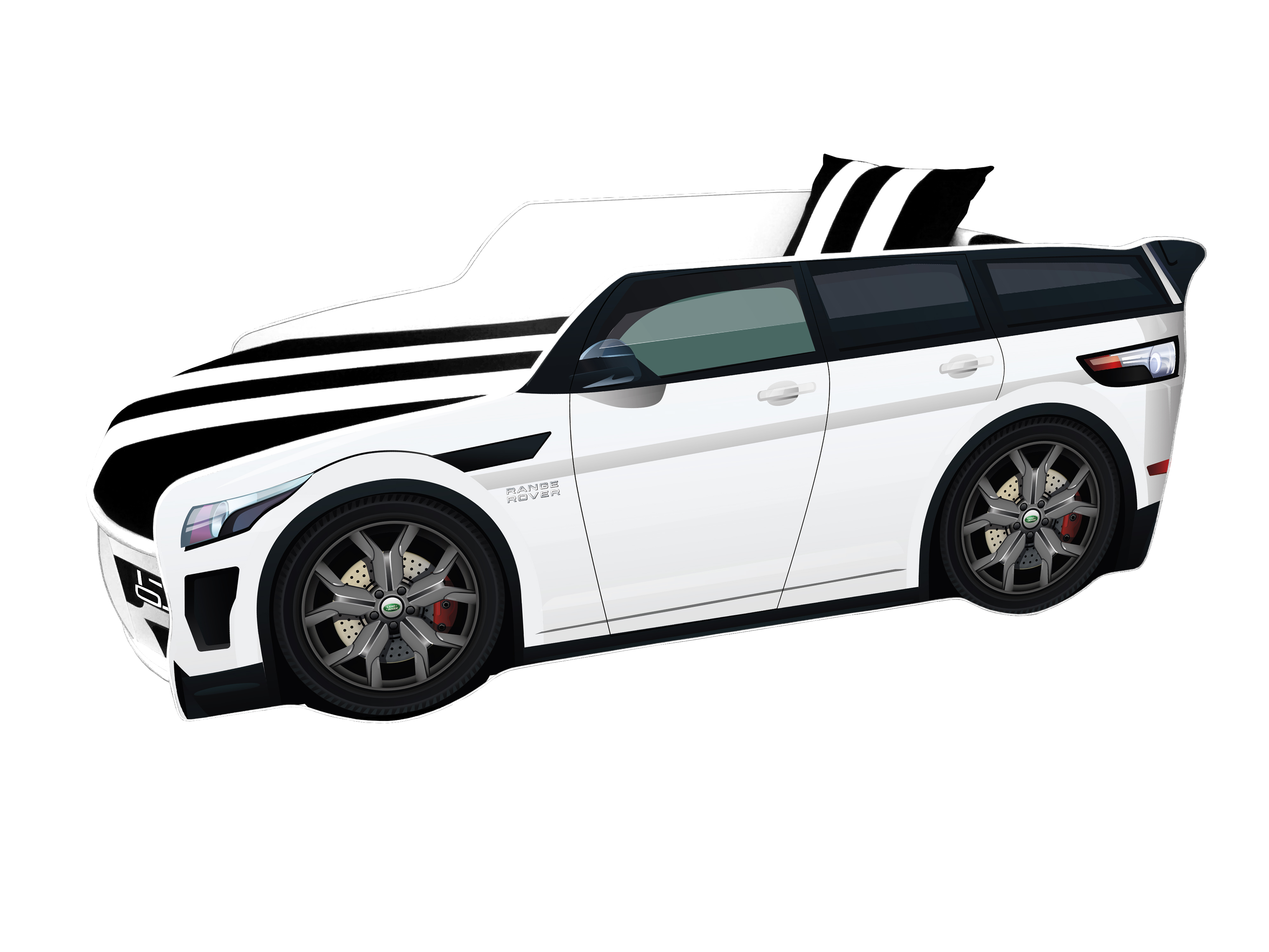 

Кровать с матрасом Viorina Deko Premium Range Rover Белый P001 с подъемным механизмом 80х180