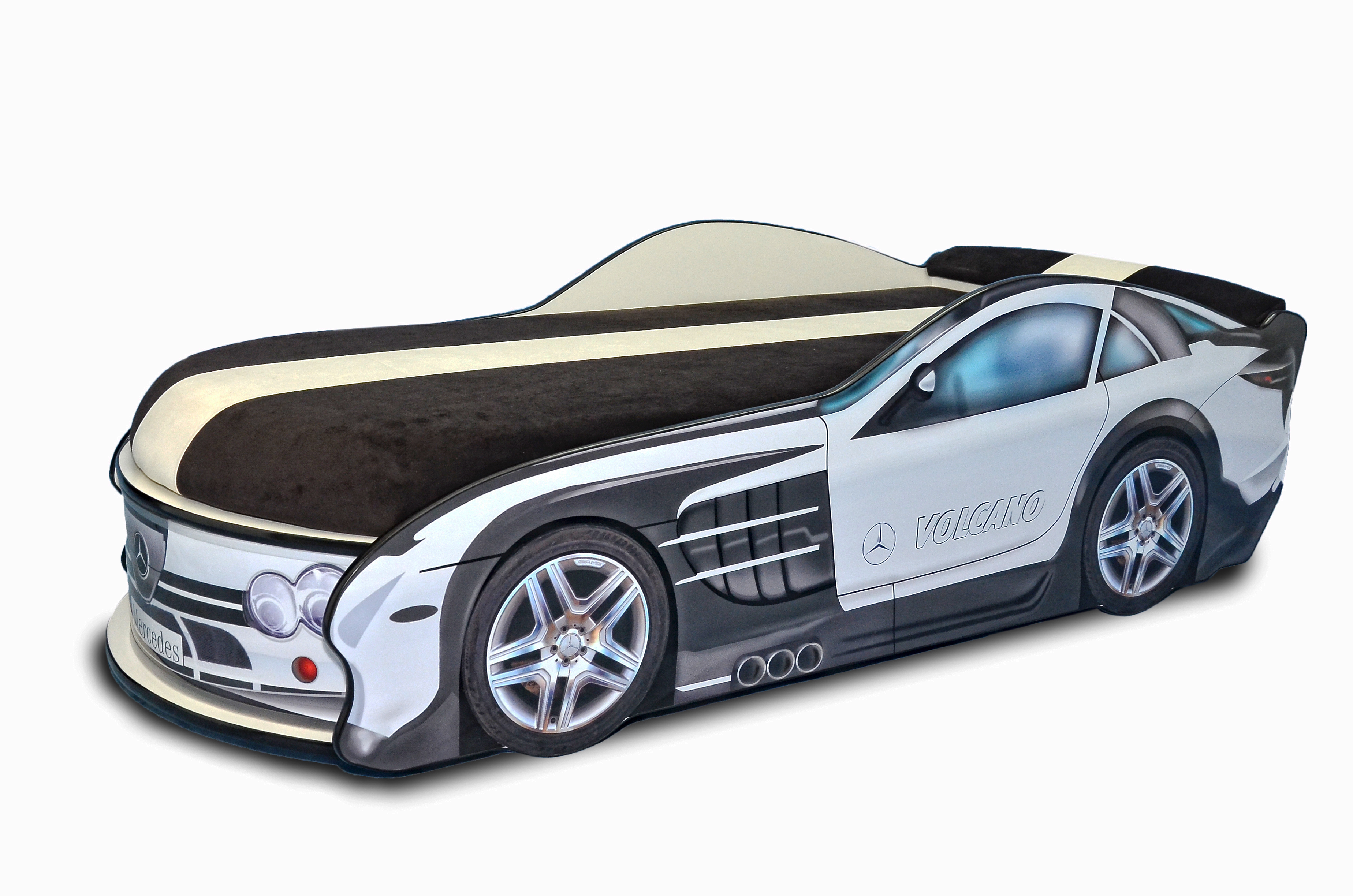 

Кровать-машина Avto-UA MERCEDES белая с матрасом Спорт без ПМ 70х150