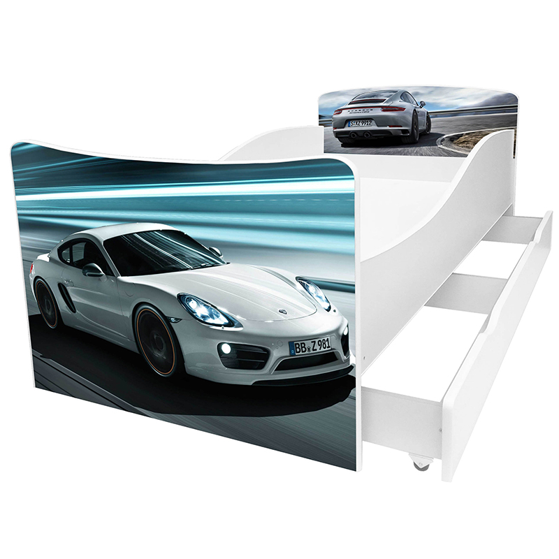 

Детская кровать с ящиком Viorina-deko Kinder-27 Porsche new 90х200