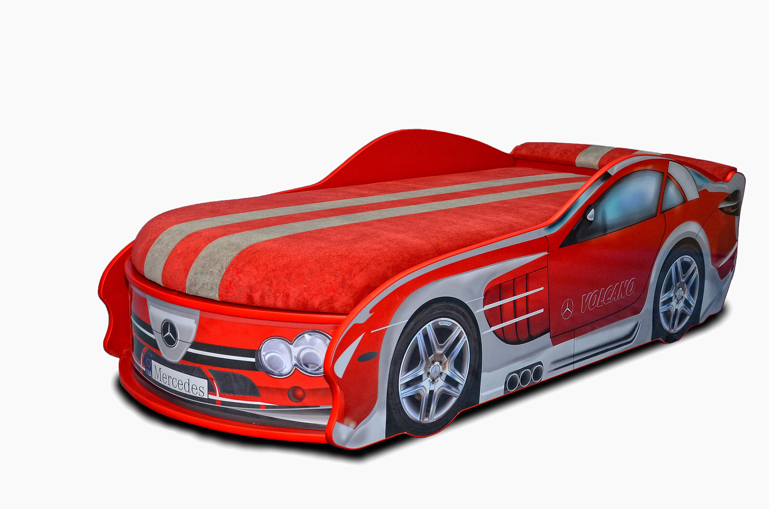 

Кровать-машина Avto-UA MERCEDES красная с матрасом Спорт с механизмом 70х150