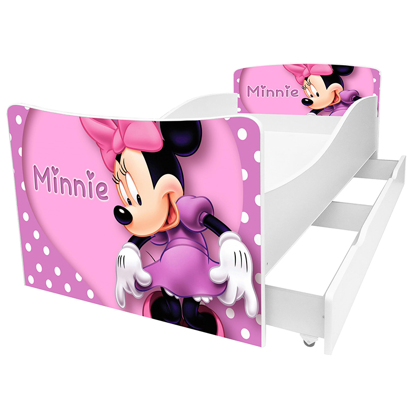 

Детская кровать с ящиком Viorina-deko Kinder-36 Минни new 80х200