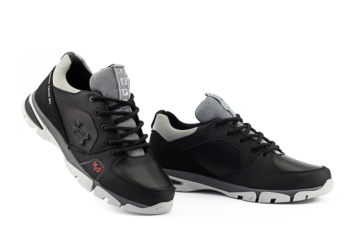 

Подростковые кроссовки кожаные весна/осень черные Splinter размер 39 FV_001262