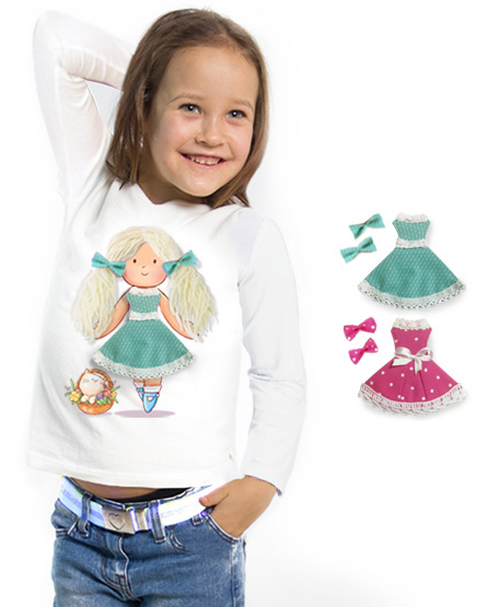 

Лонгслив BiBiClub Doll Katy 107 см белый