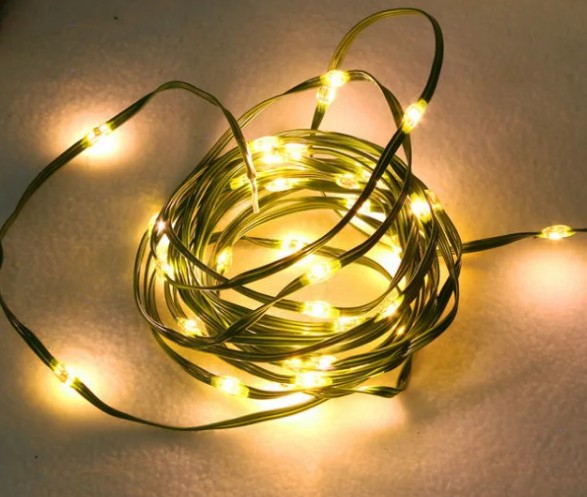 

Светодиодная Гирлянда 500Led 50м, для улицы и дома 8 реж. IP44, Провод силикон зеленый , RD-219 Свет - Теплый