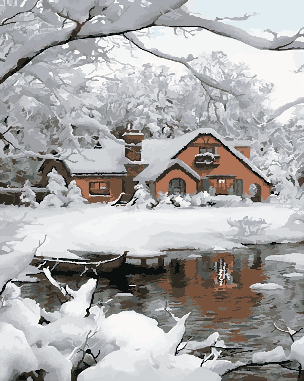 

Картина за номерами "Затишна зима" ArtStory 40х50 см Разноцветный 000169172