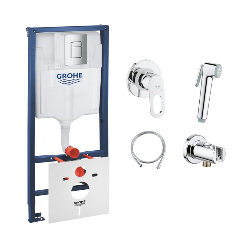 

Комплект Grohe инсталляция Rapid SL 38772001 + набор для гигиенического душа со смесителем BauLoop 111042 (38772001111042)