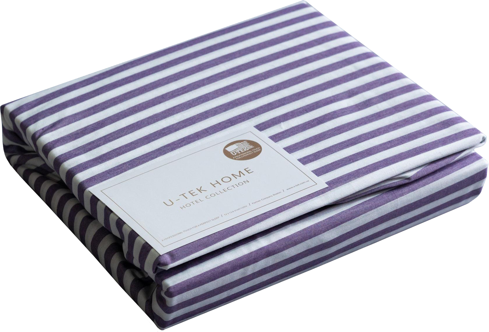 

Набор U-tek Cotton Stripe Plum 30 простынь 140х190 + наволочки 2 шт 50х70