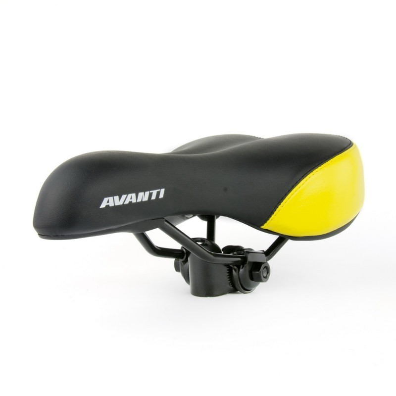 

Седло велосипедное Avanti AVY-6690 черно-желтое