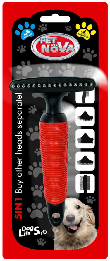 

Расческа-грабли Pet Nova для длинной шерсти 16 x 8.5 см (GRO-5IN1-16PINRAKE-M)