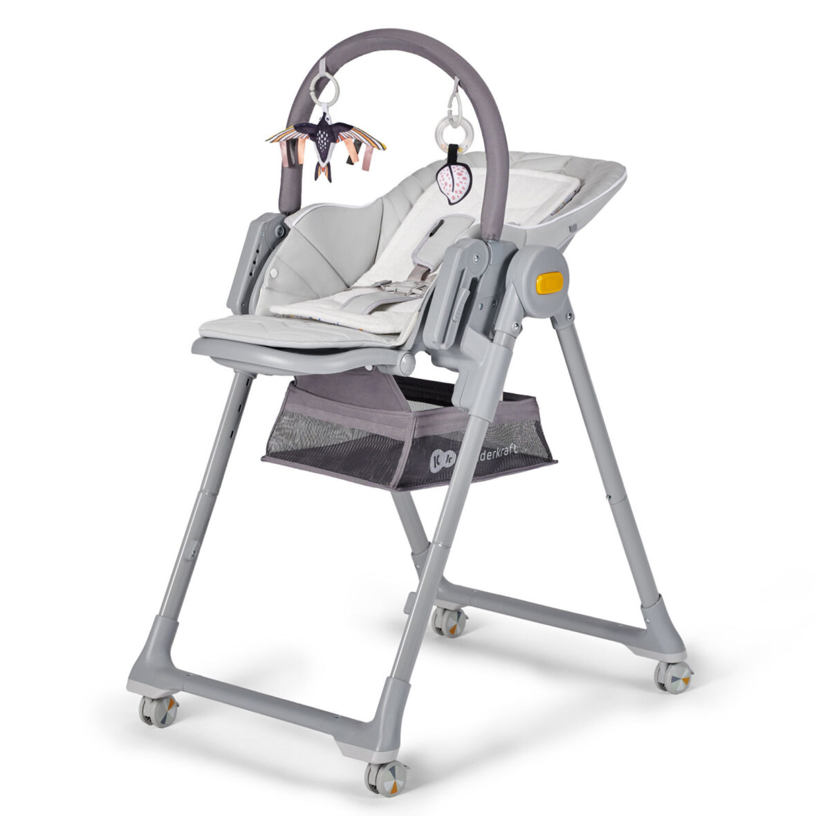 

Стульчик для кормления 2в1 Kinderkraft LASTREE Wood Grey