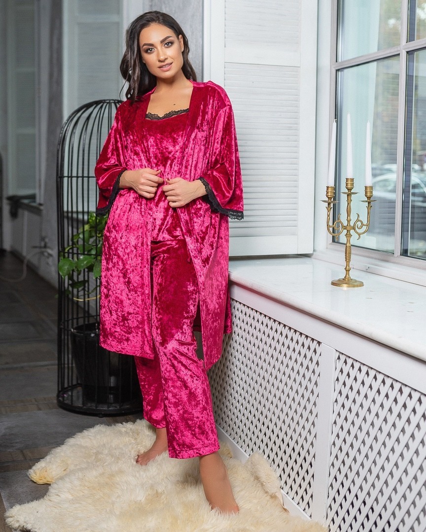 

Женская пижама Fashion Look 430 бордовый 50-52