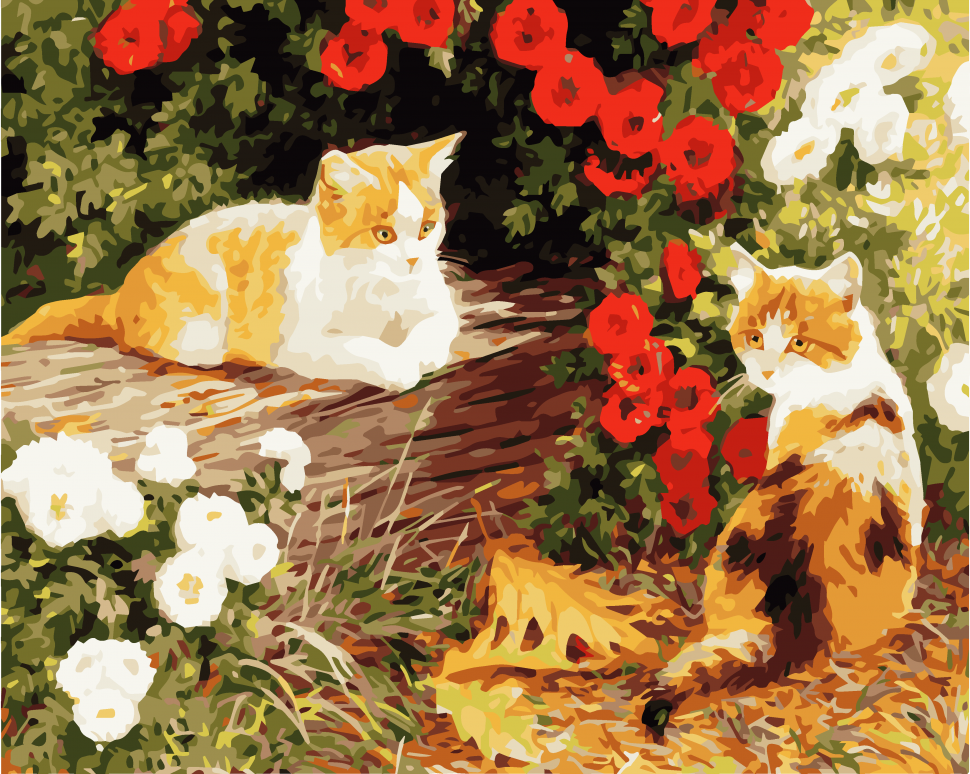 

Картина по номерам. "Котята на прогулке" 40*50 см