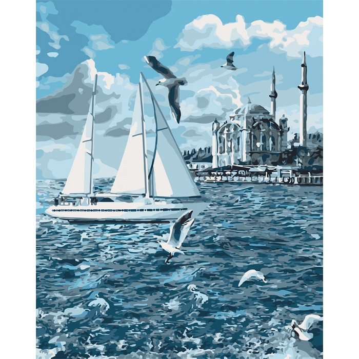 

Картина по номерам. "Парусник в Босфоре" 40*50см