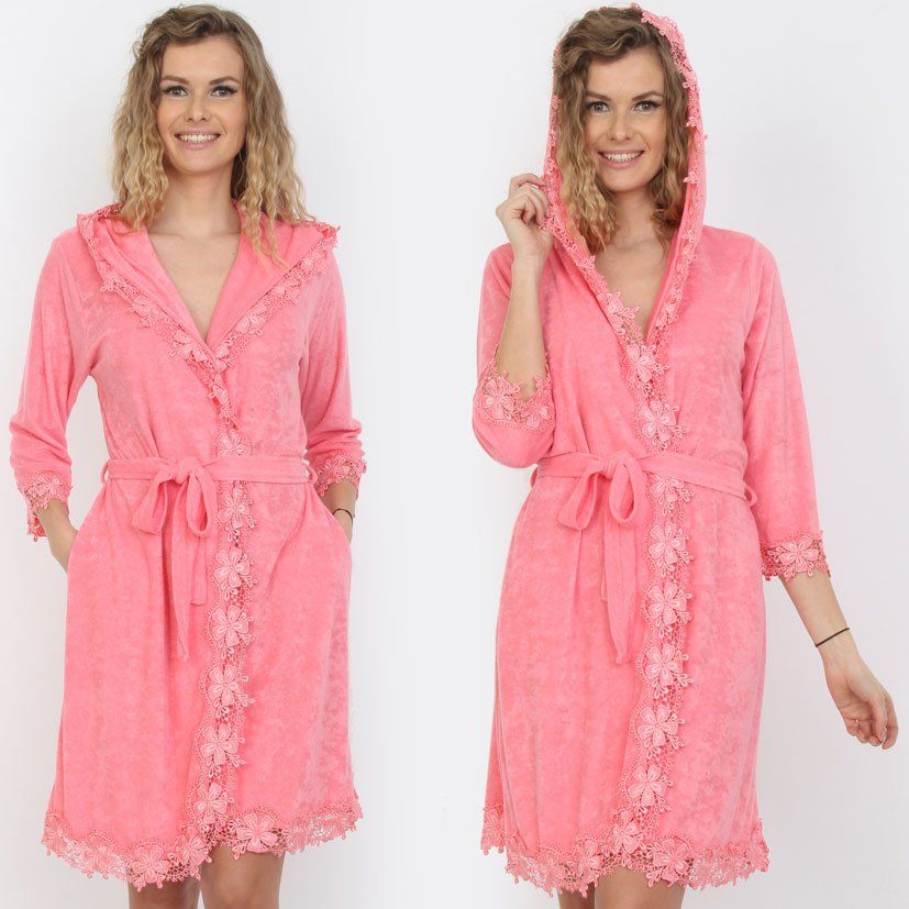 

Халат Mariposa 5308 Coral  турция, трикотаж, с капюшоном, Халат Mariposa 5308 Coral S турция, трикотаж, с капюшоном