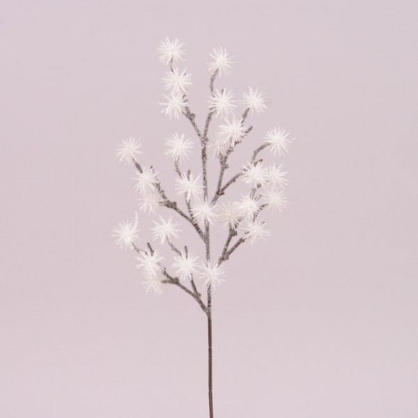 

Веточка новогодняя белая Flora 75873 (NAT08352)