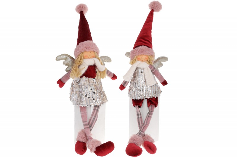 

Мягкая игрушка Сидячий Ангел 54см красный с розовым в пайетках 2шт/уп Bon 877-221 (NAT08376)