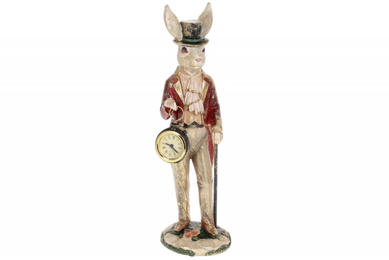 

Декоративная фигура с часами Кролик 38.5см, цвет - бордо с золотом Bon 419-271